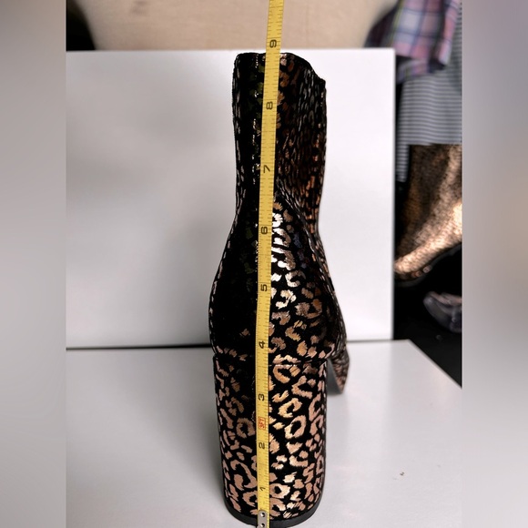 TORRID Block Heeled Bootie Metallic Leopard Print Boots - Picture 11 of 11